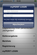 PERIT-App für iPhone: Login