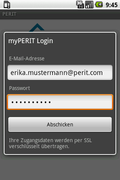 PERIT-App für Android: Login